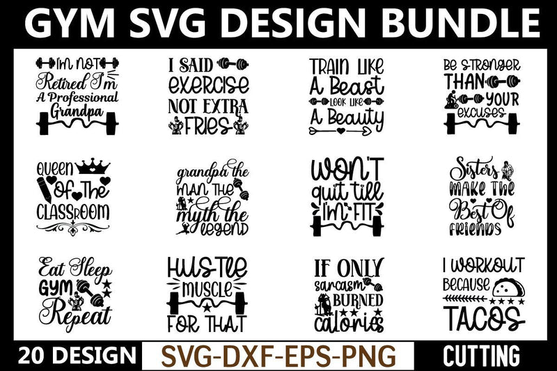 gym svg bundle vol 5 SVG buydesign 