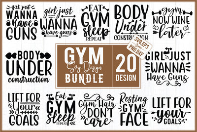 Gym SVG Design Bundle SVG Creativeart88 
