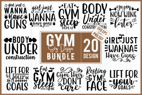 Gym SVG Design Bundle SVG Creativeart88 
