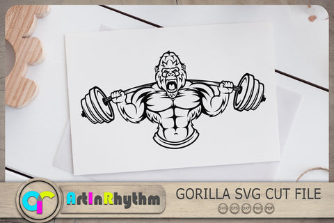 Gym Svg, Gorilla Gym Svg, Gorilla Svg, Fitness Svg, Bodybuilder Svg SVG Artinrhythm shop 