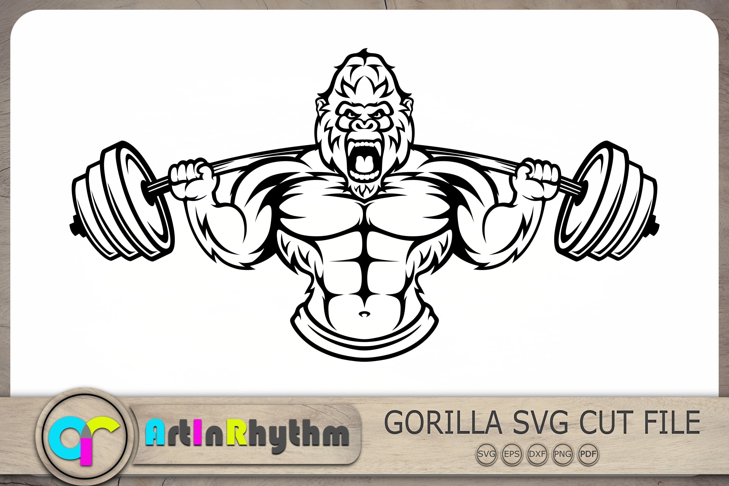 Gym Svg, Gorilla Gym Svg, Gorilla Svg, Fitness Svg, Bodybuilder Svg - So  Fontsy