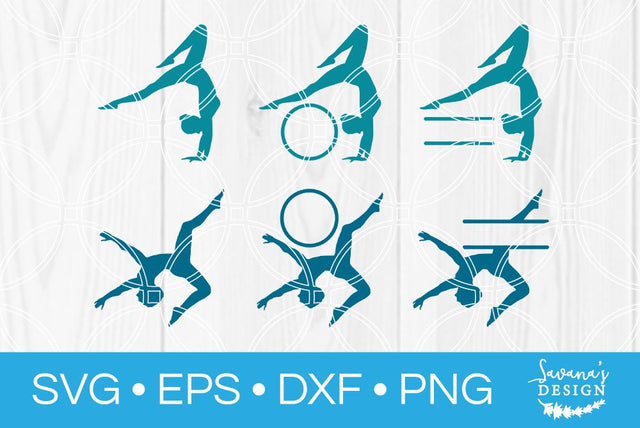 Gymnast Monogram Bundle SVG SavanasDesign 