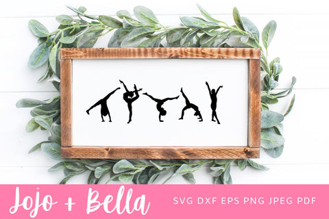 Gymnast SVG Bundle, Dancer Svg, Dance Svg, Gymnast Silhouette SVG, Gymnast Shape Svg, Dance Mom Svg Files For Cricut, Sublimation Designs Downloads SVG Jojo&Bella 