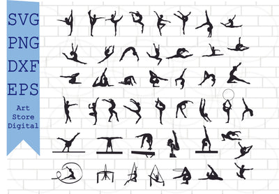 Gymnast Svg, Gymnastics SVG for Cricut, Gymnastics silhouette, Gymnastics png clipart, Gymnastics Svg, Gymnastics Silhouette, Gymnastics Cut Files, Ballerina Svg, Gymnastics Clipart, Gymnastics Design, Gymnast Svg, Dance Svg, Png, Dxf, Eps Cut Files SVG Artstoredigital 