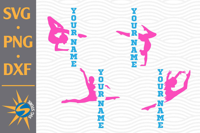 Gymnastic Custom Name SVG, PNG, DXF Digital Files Include SVG SVGStoreShop 