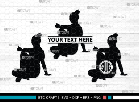 Gymnastic monogram, Gymnastic Silhouette, Gymnastics SVG, Gymnast Svg, Sports svg, Tumbling Svg, SB00119 SVG ETC Craft 