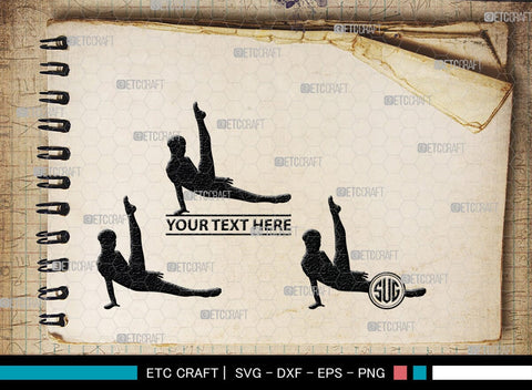 Gymnastic monogram, Gymnastic Silhouette, Gymnastics SVG, Gymnast Svg, Sports svg, Tumbling Svg, SB00119 SVG ETC Craft 