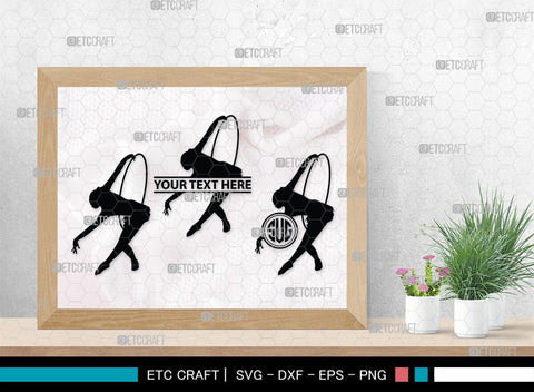 Gymnastic monogram, Gymnastic Silhouette, Gymnastics SVG, Gymnast Svg, Sports svg, Tumbling Svg, SB00119 SVG ETC Craft 