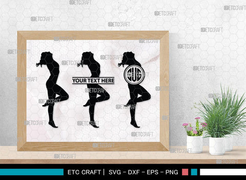 Gymnastic monogram, Gymnastic Silhouette, Gymnastics SVG, Gymnast Svg, Sports svg, Tumbling Svg, SB00119 SVG ETC Craft 