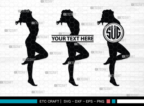 Gymnastic monogram, Gymnastic Silhouette, Gymnastics SVG, Gymnast Svg, Sports svg, Tumbling Svg, SB00119 SVG ETC Craft 