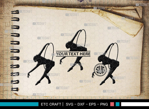 Gymnastic monogram, Gymnastic Silhouette, Gymnastics SVG, Gymnast Svg, Sports svg, Tumbling Svg, SB00119 SVG ETC Craft 