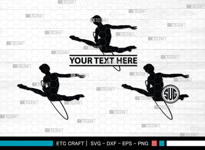 Gymnastic monogram, Gymnastic Silhouette, Gymnastics SVG, Gymnast Svg, Sports svg, Tumbling Svg, SB00119 SVG ETC Craft 
