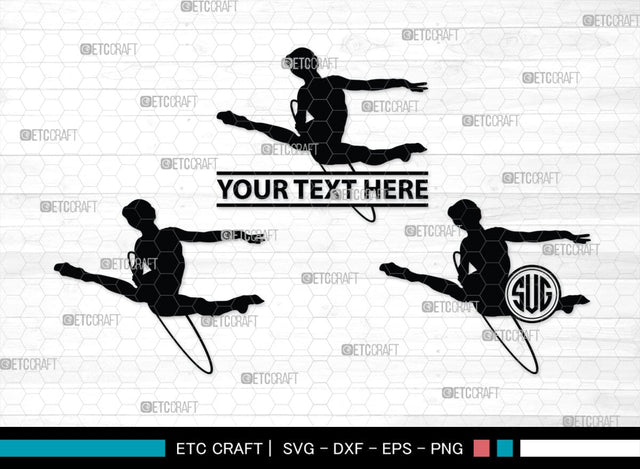 Gymnastic monogram, Gymnastic Silhouette, Gymnastics SVG, Gymnast Svg, Sports svg, Tumbling Svg, SB00119 SVG ETC Craft 