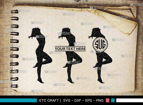 Gymnastic monogram, Gymnastic Silhouette, Gymnastics SVG, Gymnast Svg, Sports svg, Tumbling Svg, SB00119 SVG ETC Craft 