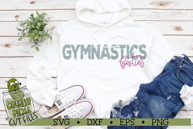 Gymnastics Besties Distressed SVG Crunchy Pickle 