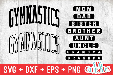 Gymnastics Family svg - Gymnastics svg - dxf - eps - png - Shirt Design - Cut File - Silhouette - Cricut - Digital File SVG Svg Cuttables 