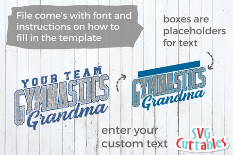 Gymnastics Grandma svg - Gymnastics Cut File - Gymnastics Template 008 - svg - eps - dxf - Silhouette - Cricut Cut File - Digital Download SVG Svg Cuttables 