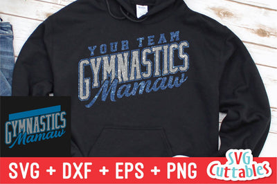 Gymnastics Mamaw svg - Gymnastics Cut File - Gymnastics Template 0010 - svg - eps - dxf - Silhouette - Cricut Cut File - Digital Download SVG Svg Cuttables 