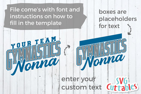 Gymnastics Nonna svg - Gymnastics Cut File - Gymnastics Template 0036 - svg - eps - dxf - Silhouette - Cricut Cut File - Digital Download SVG Svg Cuttables 