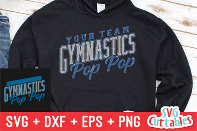 Gymnastics Pop Pop svg - Gymnastics Cut File - Gymnastics Template 0040 - svg - eps - dxf - Silhouette - Cricut Cut File - Digital Download SVG Svg Cuttables 