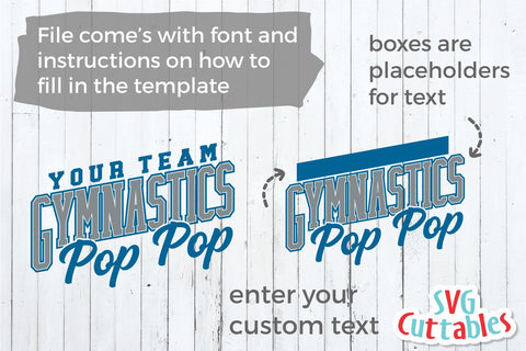 Gymnastics Pop Pop svg - Gymnastics Cut File - Gymnastics Template 0040 - svg - eps - dxf - Silhouette - Cricut Cut File - Digital Download SVG Svg Cuttables 