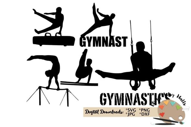 Gymnastics quote - male gymnast svg bundle - boy gymnast dxf SVG The Artsy Spot 