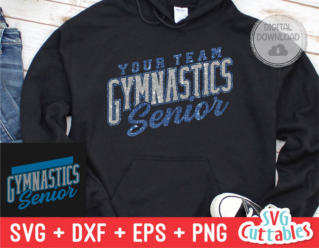 Gymnastics Senior svg - Gymnastics Cut File - Gymnastics Template 0037 - svg - eps - dxf - Silhouette - Cricut Cut File - Digital Download SVG Svg Cuttables 