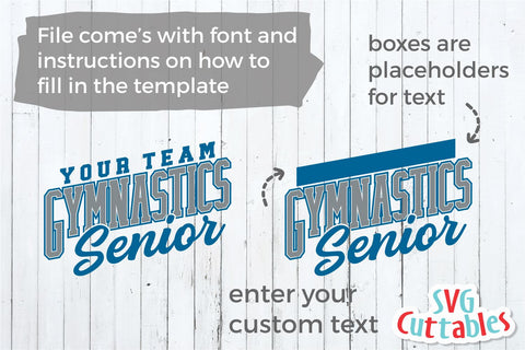 Gymnastics Senior svg - Gymnastics Cut File - Gymnastics Template 0037 - svg - eps - dxf - Silhouette - Cricut Cut File - Digital Download SVG Svg Cuttables 
