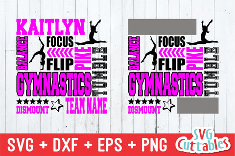 Gymnastics Subway Art SVG Svg Cuttables 