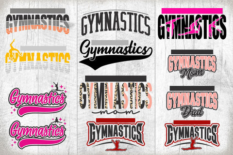 Gymnastics svg Bundle - Gymnastics Cut File - Gymnastics Template Bundle 2 - svg - eps - dxf - png - Silhouette - Cricut - Digital File SVG Svg Cuttables 