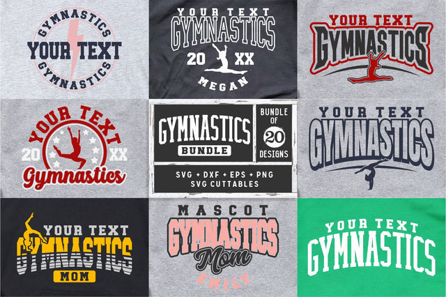 Gymnastics svg Bundle - Gymnastics Cut File - Gymnastics Template Bundle 2 - svg - eps - dxf - png - Silhouette - Cricut - Digital File SVG Svg Cuttables 