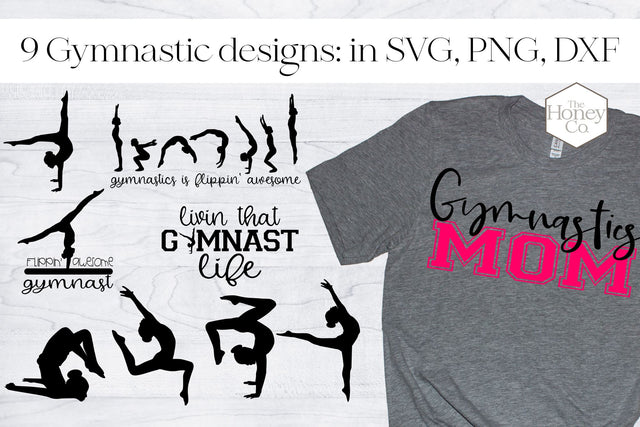 Gymnastics SVG Bundle | Tumbling SVG Bundle SVG The Honey Company 