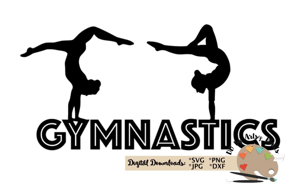 Gymnastics svg - gymnast silhouette clip art - female gymnast - So Fontsy