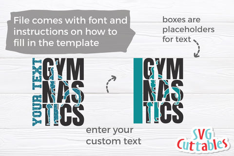 Gymnastics svg - Gymnastics Cut File - Gymnastics Template 0031 - svg - eps - dxf - Silhouette - Cricut Cut File - Digital Download SVG Svg Cuttables 