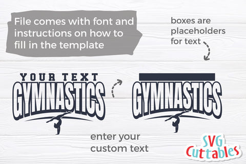 Gymnastics svg - Gymnastics Cut File - Gymnastics Template 0034 - svg - eps - dxf - Silhouette - Cricut Cut File - Digital Download SVG Svg Cuttables 