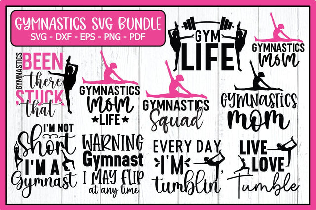 Gymnastics SVG, Gymnastics SVG Bundle, SVG Bundles, Gymnast Cut File, For Silhouette, Cricut, Gymnastics Quotes, Cut Files, Svg File SVG designstore 