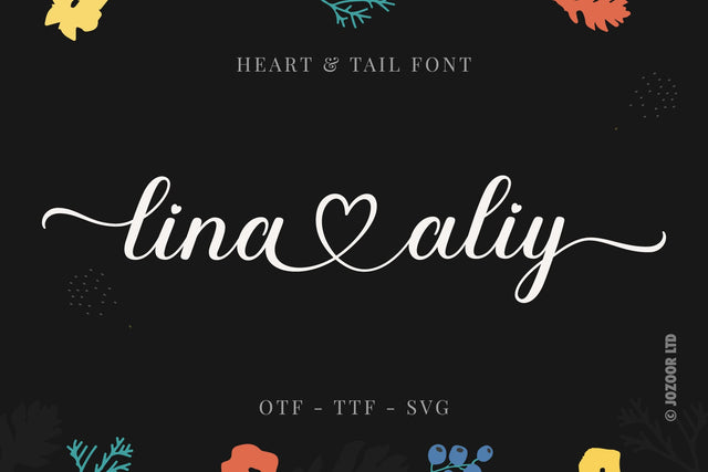 Habiby - Lovely Heart Script Font Font Jozoor 