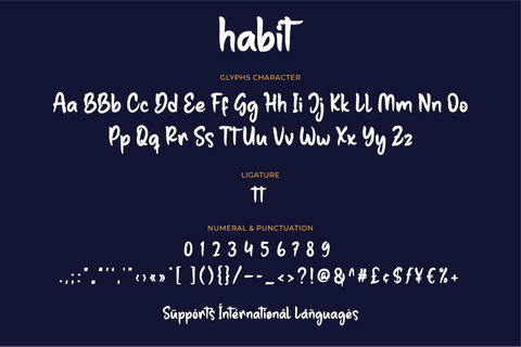 Habit Font twinletter 