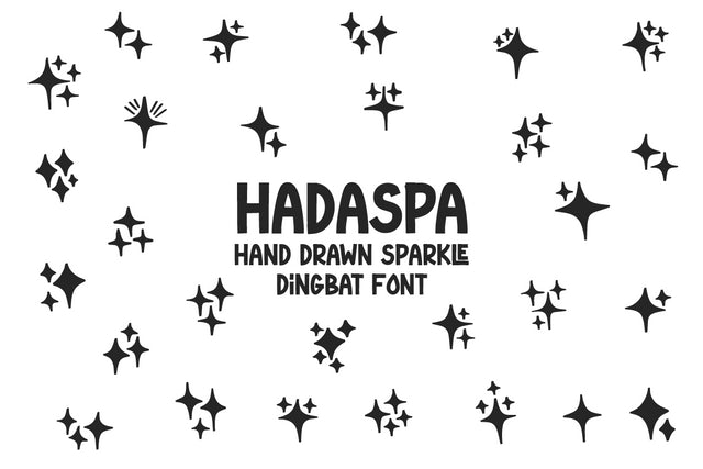 Hadaspa - Sparkle DIngbat Font Font Masyafi Studio 