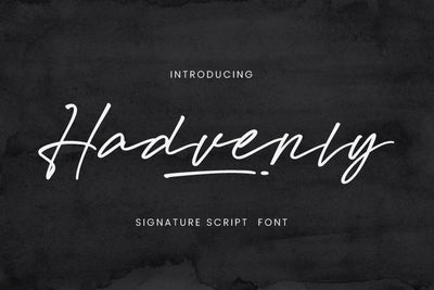 Hadvenly Signature Font Irvan Randi 