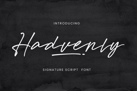 Hadvenly Signature Font Irvan Randi 
