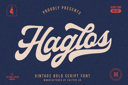 Haglos - Bold Script Font Font Vultype Co 