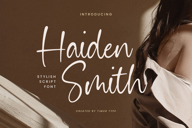Haiden Smith - Stylish Script font Font Timur type 