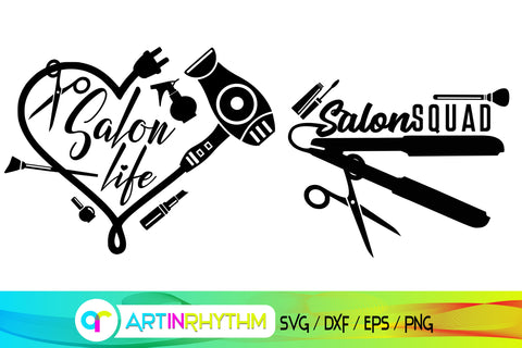 hair and makeup svg, beautician svg SVG Artinrhythm shop 