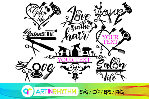 hair and makeup svg, beautician svg SVG Artinrhythm shop 