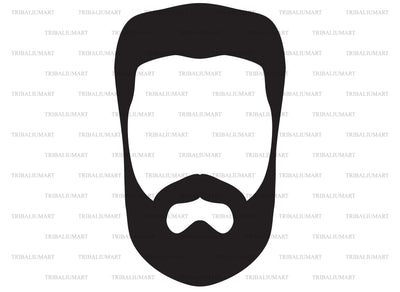 Hair Beard Mustache silhouette SVG TribaliumArtSF 