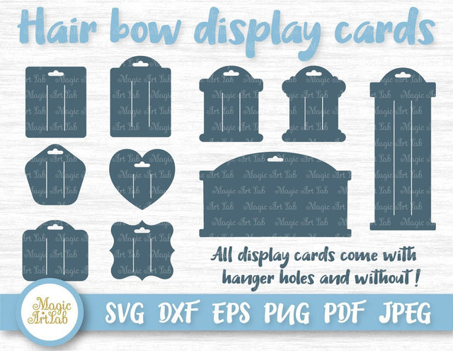 Hair bow card cut files SVG MagicArtLab 