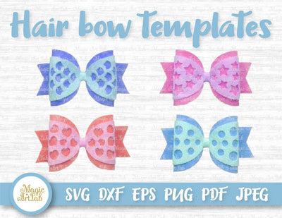Hair bow cut file templates SVG MagicArtLab 