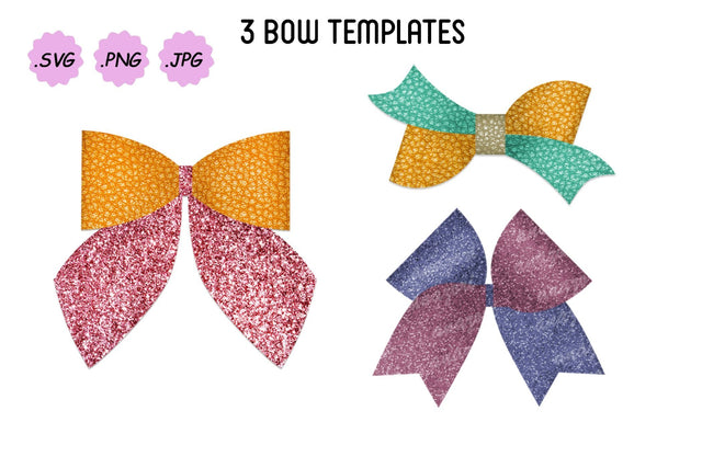 Hair Bow SVG Cut File, DIY Leather Hair Accessories SVG Deepa 