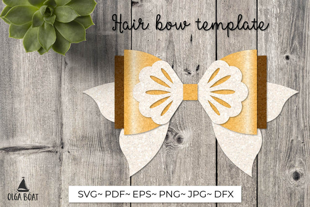 Hair bow svg Mermaid template SVG Olga Boat Design 